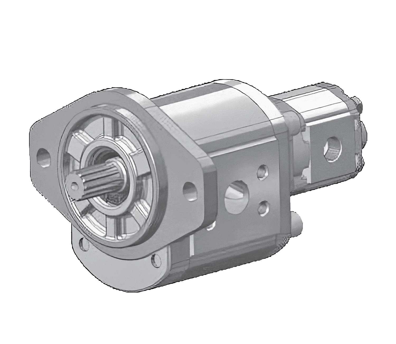 Tandem gear pump