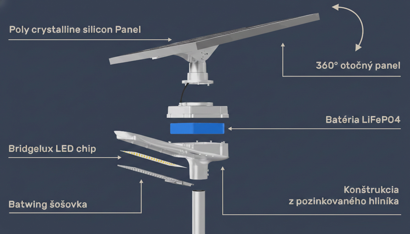 Model S SAILING LIGHT II — diagram komponentov